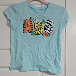 Kids Graphic Tee - Blue Animal Print